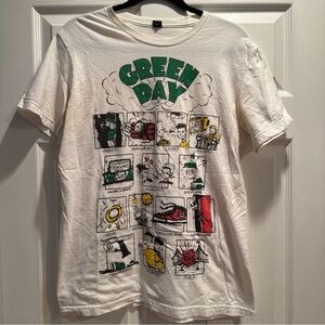 Green Day Dookie RRHOF White Graphic T-Shirt Size Medium
